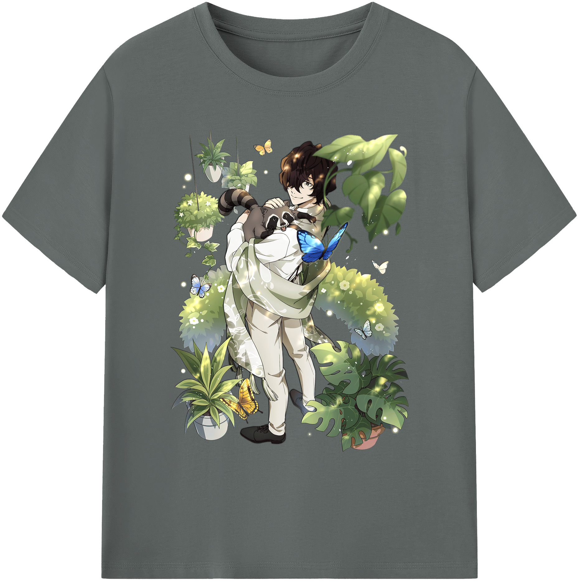（画像用） 文豪ストレイドッグス Bungo Stray Dogs 綿100％ メンズ半袖Tシャツ｜肌触りやわらか＆通気性